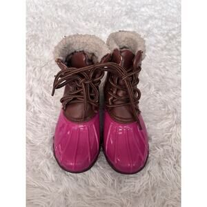 Laundry Girl Little Girls Sz. 12 Pink Lined “ Duck” Boots. Adorable